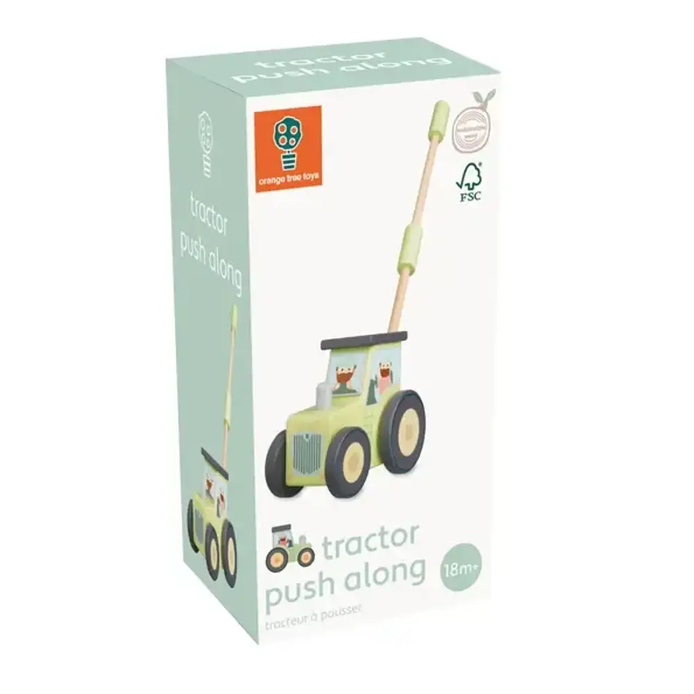 Orange Tree Toys Tractor Push Along